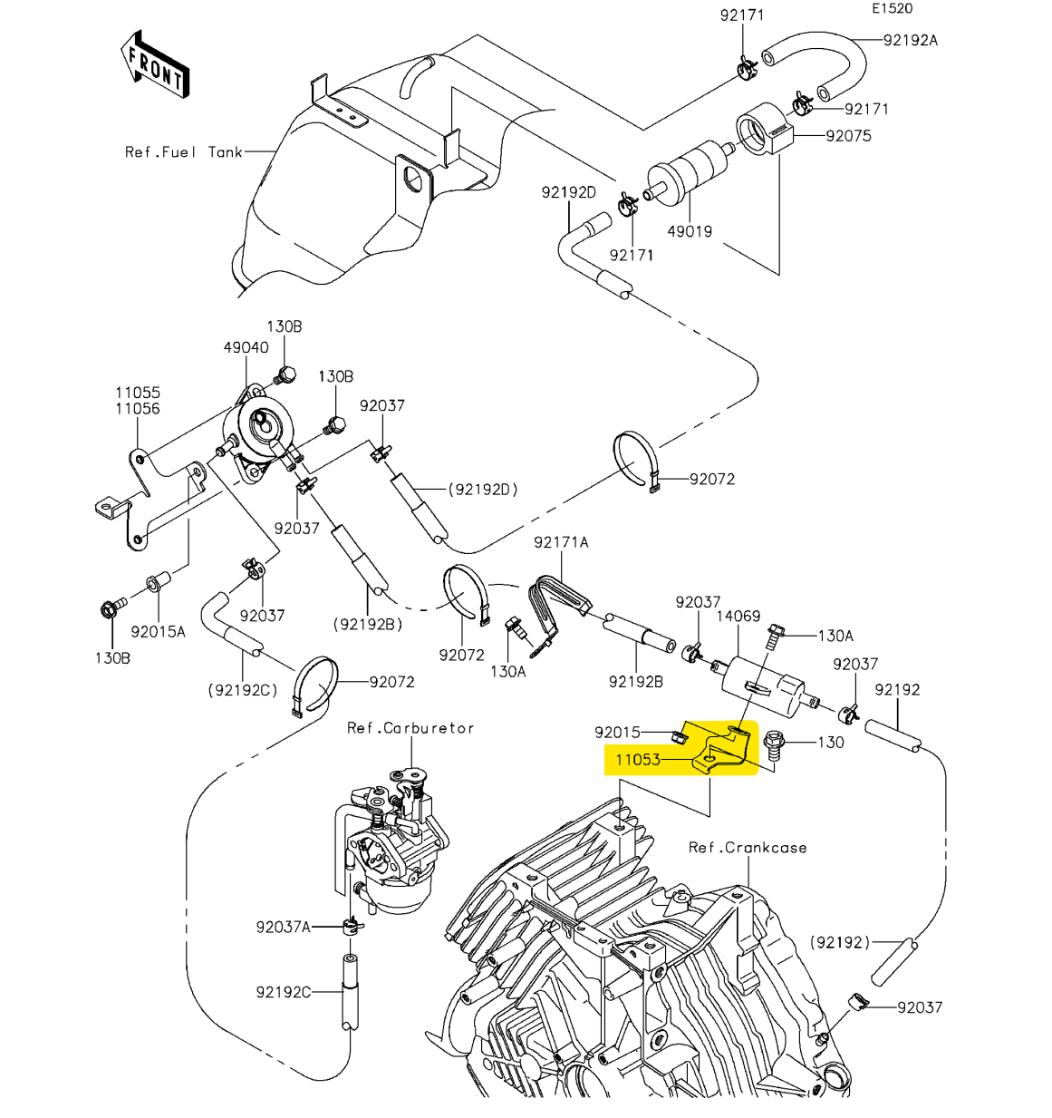 11053-1711 BRACKET,BREATHER